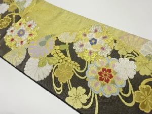 華紋に菊・桜・藤模様織出し袋帯